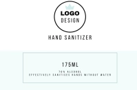 Hand sanitizer label flyer Etiqueta template