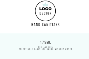 Hand sanitizer label flyer Etykieta template