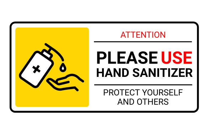 HAND SANITIZER SIGN แทบลอยด์ template