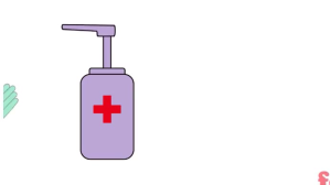 白色 Hand Sanitizer. Corona Virus. Digitalt display Template