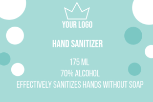 Hand santizer label template