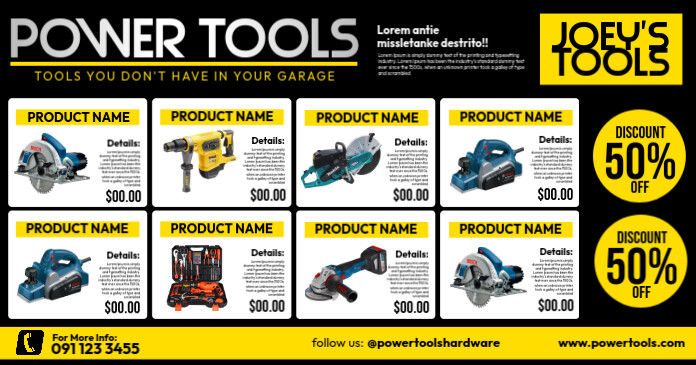 Hand Tools Catalog Template | PosterMyWall