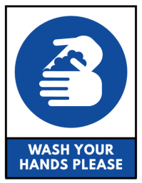 Hand Wash Sign Blue Flyer (US Letter) template