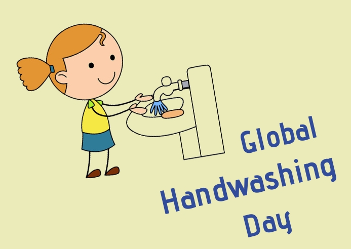 hand washing day Postal template