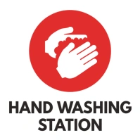 Hand washing station sign Instagram-Beitrag template