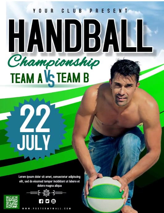 Handball Championship Flyer 传单(美国信函) template