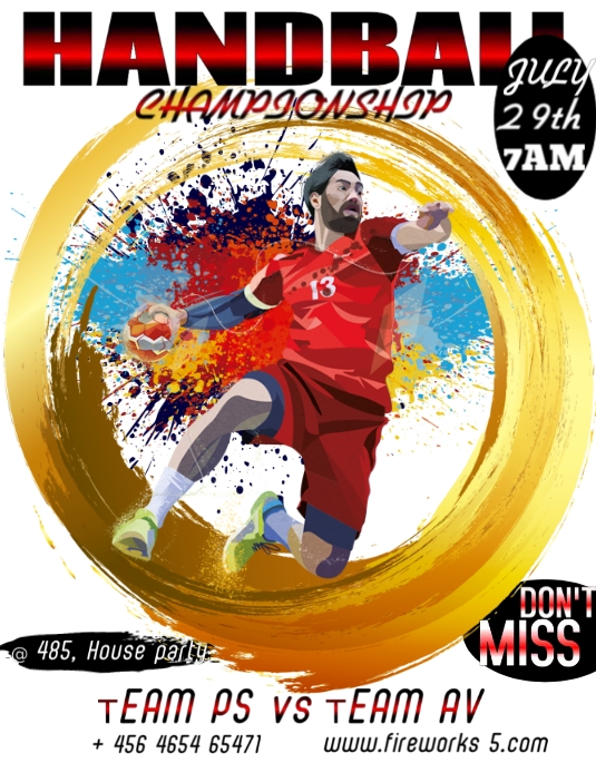 Plantilla de Handball design template | PosterMyWall
