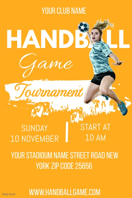 HANDBALL GAME 海报 template