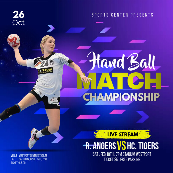 Copy of HandBall Match Championship | PosterMyWall