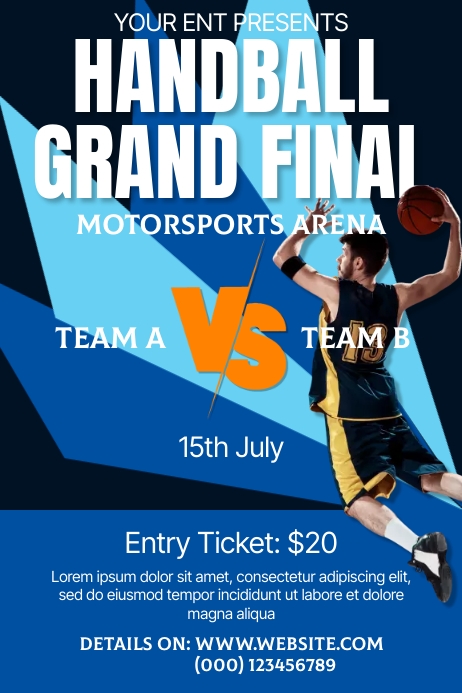 Handball Poster Template | PosterMyWall