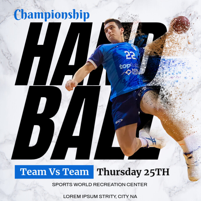Handball poster Template | PosterMyWall