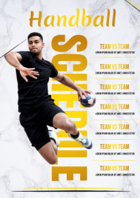Handball schedule poster A4 template