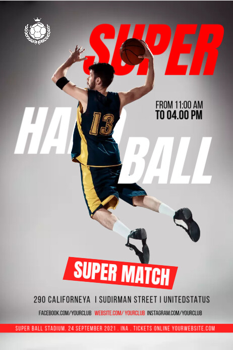 HandBall Super Match Iphosta template