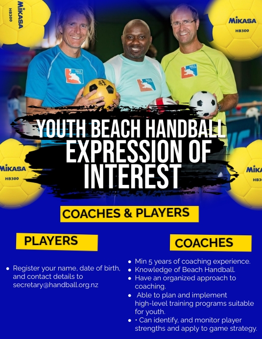 Handball Tournament Flyer Folheto (US Letter) template