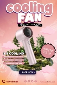 Handle Fan Promotional Poster template
