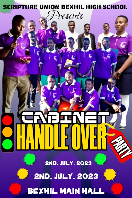 Handle over party Poster template