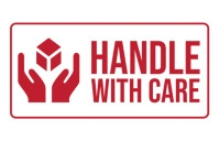 Handle with Care Stamp Sign Tabloid template