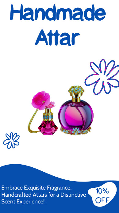 Attar Sticker Design Plantilla de Handmade attar | PosterMyWall