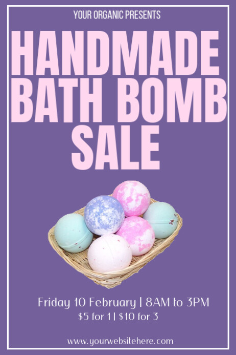 Copy of Handmade bath bomb sale | PosterMyWall