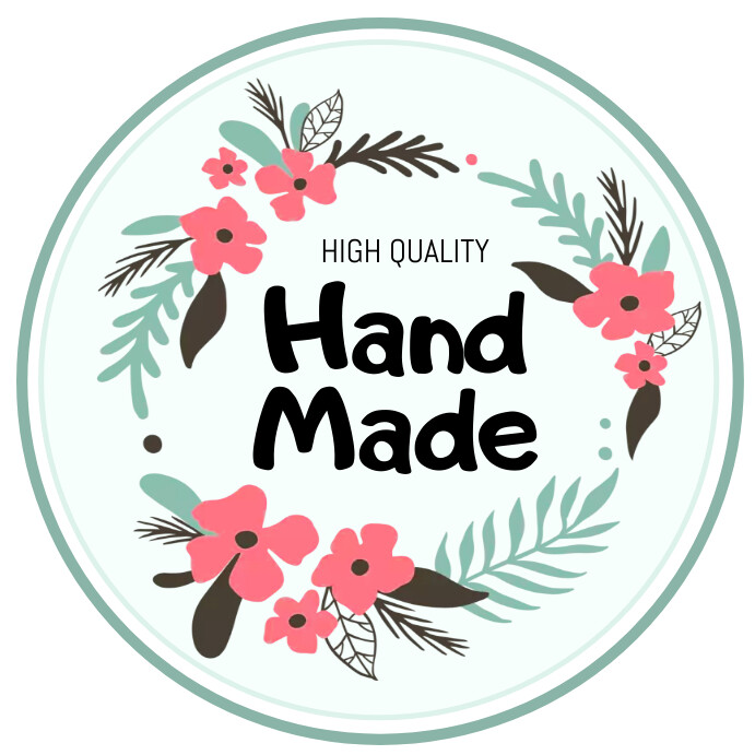 Handmade Sticker white square size Template | PosterMyWall
