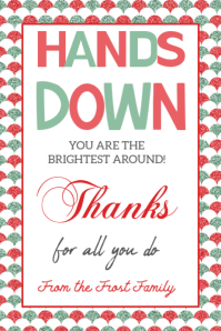 Hands down you are the best around Christmas tag Transparent 4 stopy × 6 stóp template