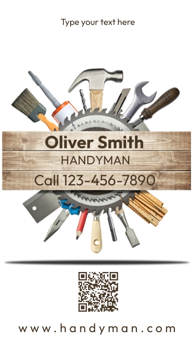 Handyman business card Template | PosterMyWall