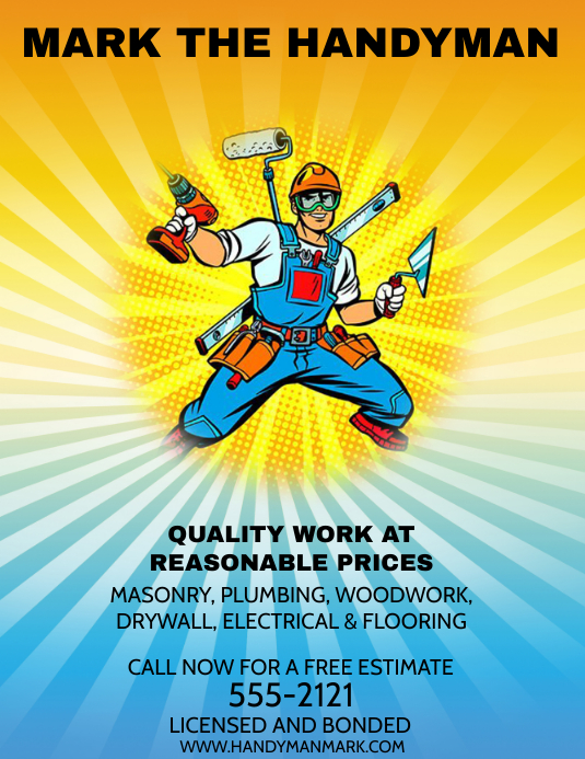 HANDYMAN Template PosterMyWall