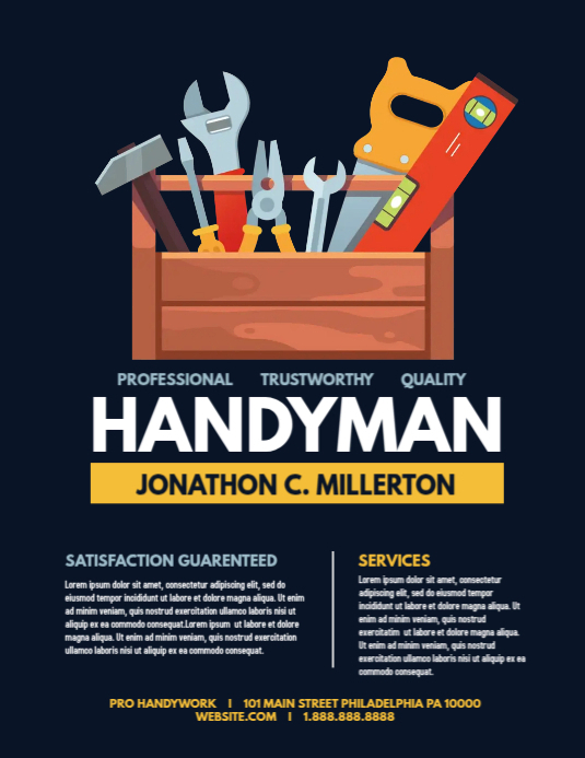 Handyman Template PosterMyWall