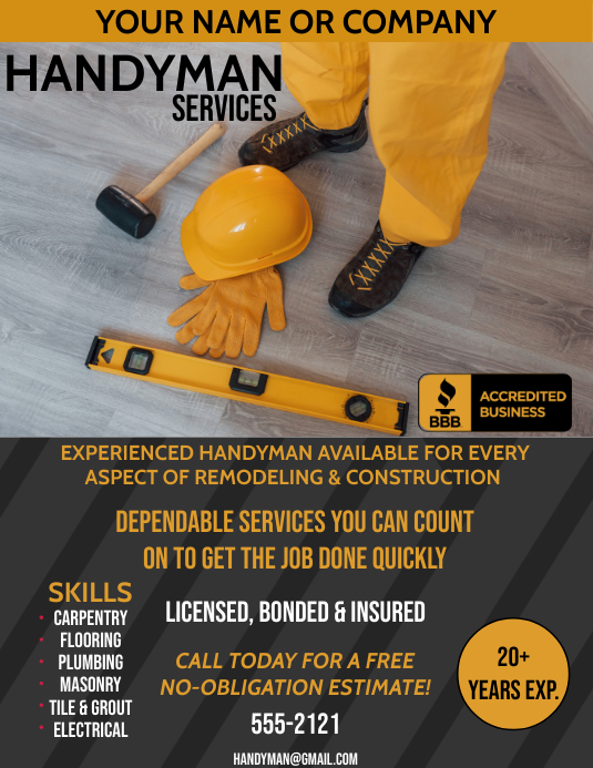 Copy of HANDYMAN | PosterMyWall