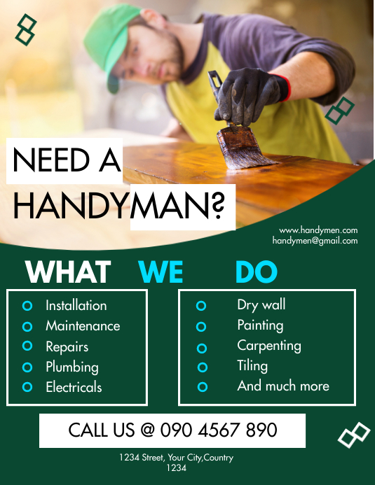 HANDYMAN FLYER Template PosterMyWall
