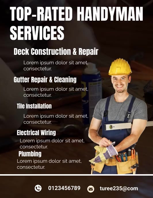Handyman Example handyman flyers Template | PosterMyWall