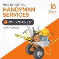 Handyman minimal square banner advertisement Message Instagram template