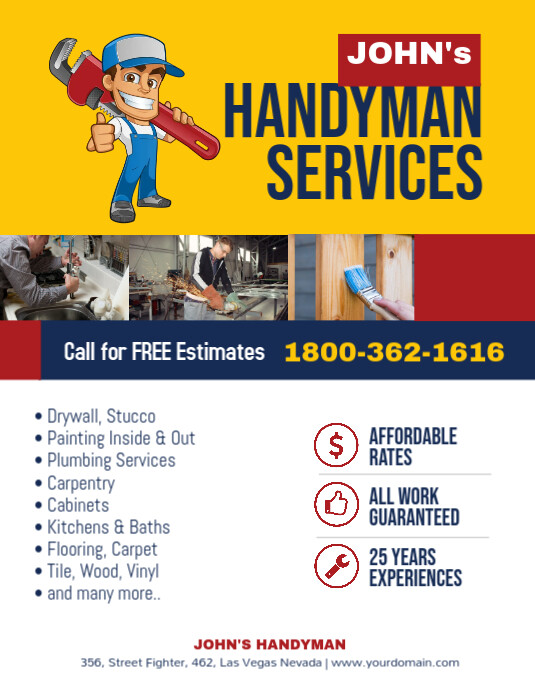 Handyman Professional Services Flyer Template PosterMyWall Handyman Professional Services Flyer Template PosterMyWall