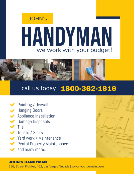 Handyman Professional Services Flyer Template PosterMyWall Handyman Professional Services Flyer Template PosterMyWall