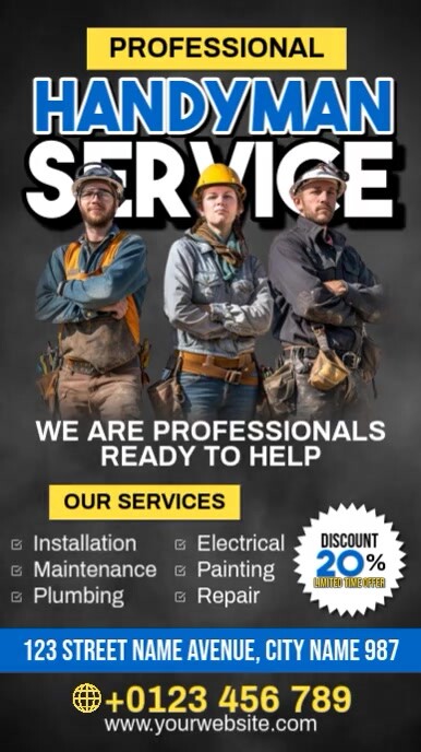 Handyman Service Instagram Reel template