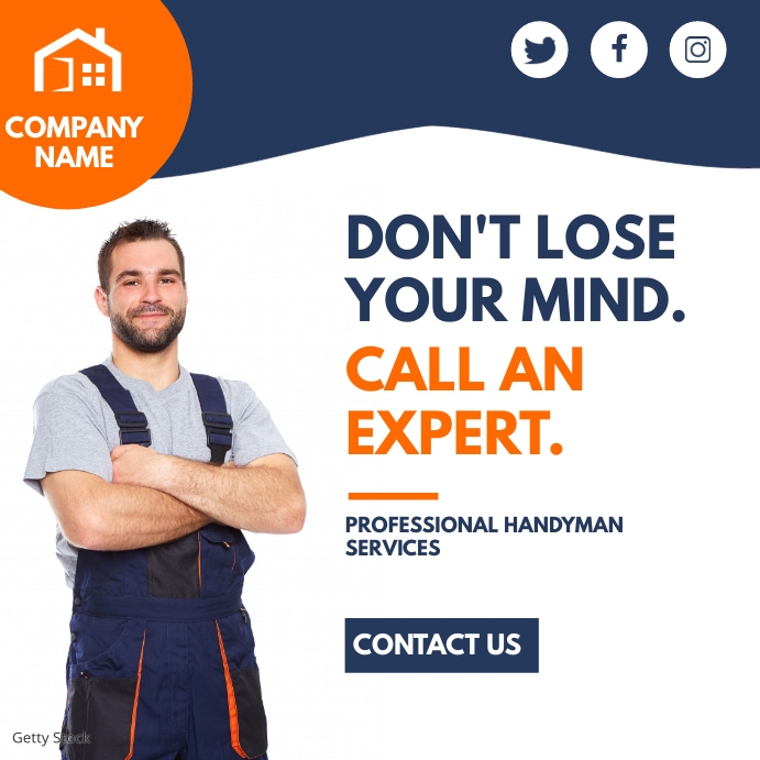 Free Service Ad Example handyman services advertisement generic ad so Template | PosterMyWall