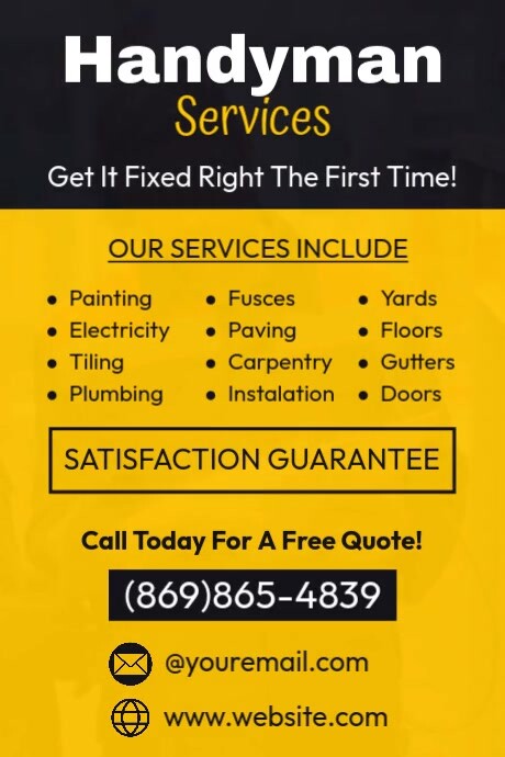 Handyman Services Poster template