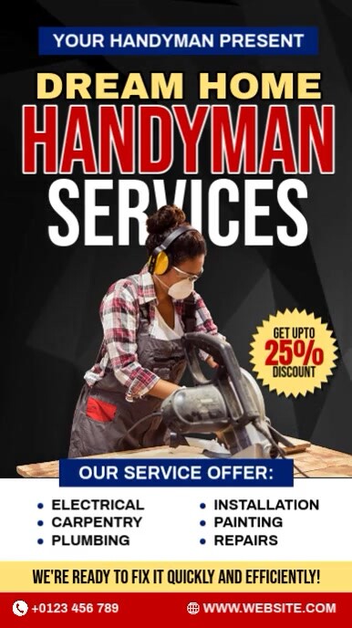 Handyman Services Instagram Reel template