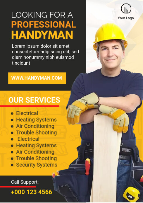 Handyman Services Flyer Template PosterMyWall Handyman Services Flyer Template PosterMyWall