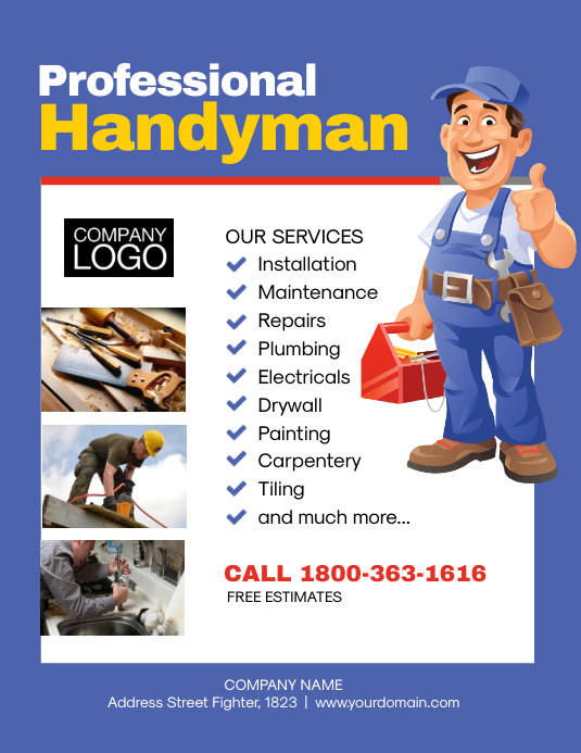 Handyman Services Flyer Poster Template