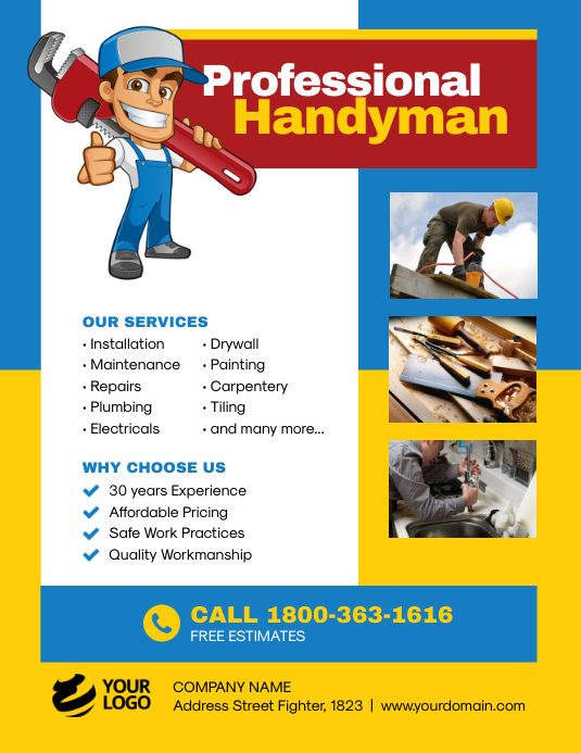 Handyman Services Flyer Promotion Template | PosterMyWall