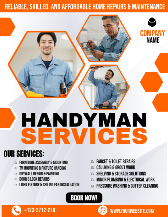 HANDYMAN SERVICES POSTER Flyer (US-Letter) template