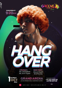 Hang Over Party Design Template A4