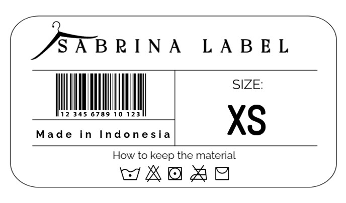 Hang tag for clothes, bag, pants. Label clothes. Bussiness card Etiqueta template