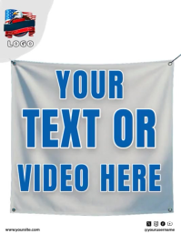 Hanged Banner Mockup Flyer (US Letter) template