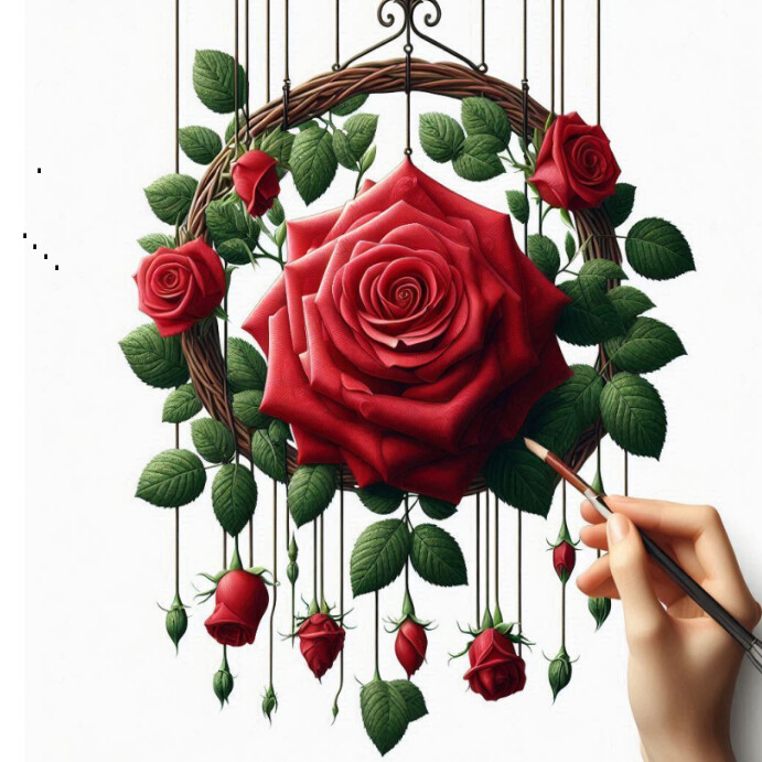 Hanging Rose flower Templat | PosterMyWall