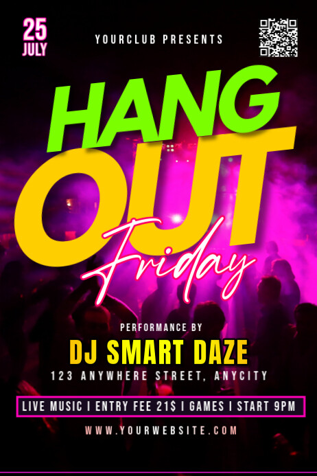 Hangout Friday โปสเตอร์ template