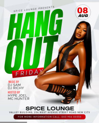 Hangout friday sexy night club event online ad social media promotion poster editable flyer template Instagram Portrait