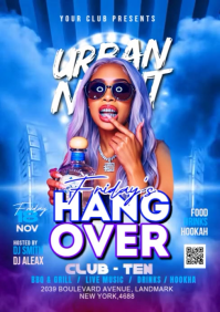Hangover Night Party Flyer A4 template