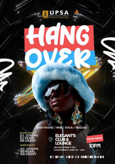 Hangover Party Design Template A4
